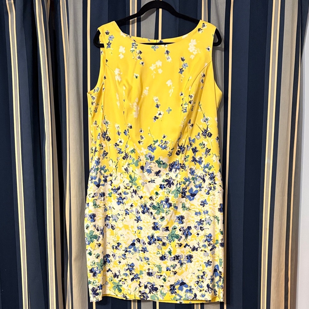 Lovely springy yellow sleeveless dress, Alyx brand, size 18W